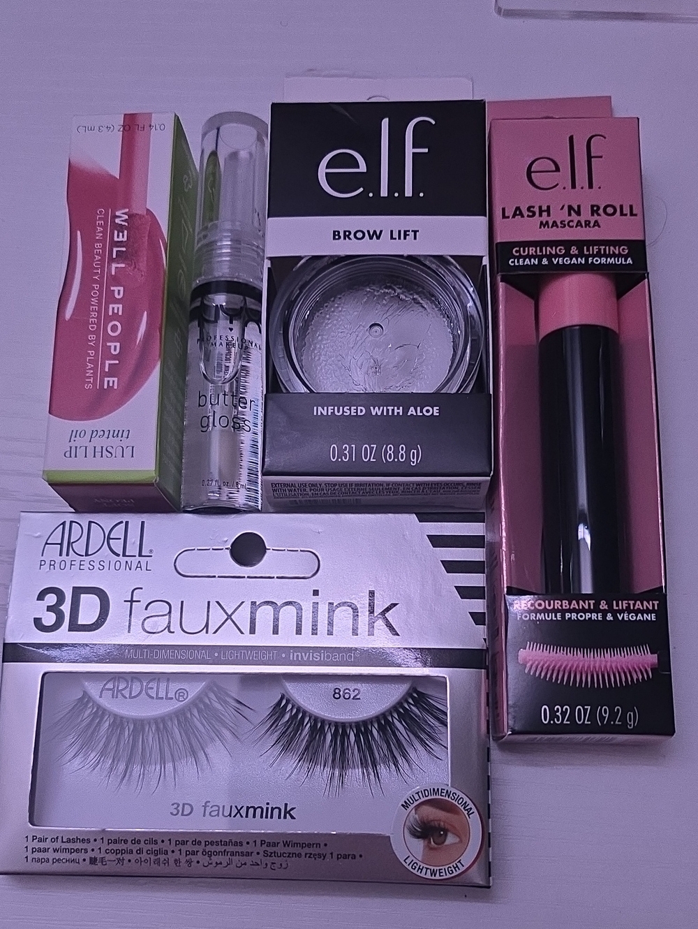Bundle Ardell 3D Lashes Black Mascara  e.l.f. Brow Lift & Clear Butter Gloss